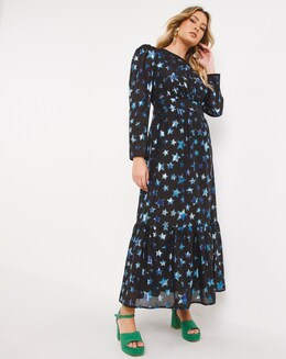 Twisted Wunder Rock Me Foil Star Maxi Dress