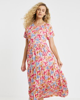 Joe Browns Louise Tiered Midaxi Dress - Image