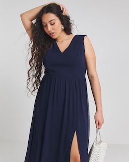 Little Mistress Split Detail Occasion Maxi Dress