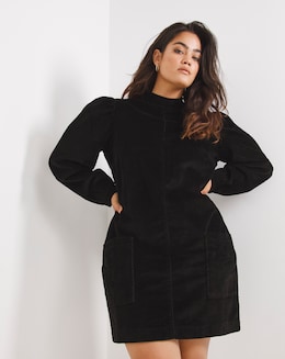 Jumbo Cord Puff Sleeve Dress