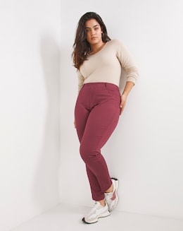 Burgundy Bella Slim Jeggings