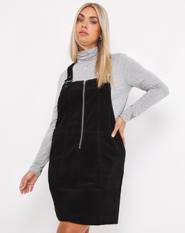 Black Jumbo Cord Pinafore