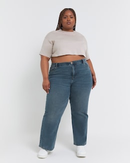 24/7 Light Mid Wash Wide Leg Jeans