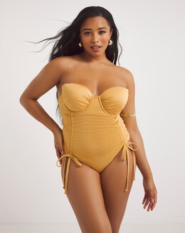 Figleaves Curve Cancun Underwired Bandeau Swimsuit