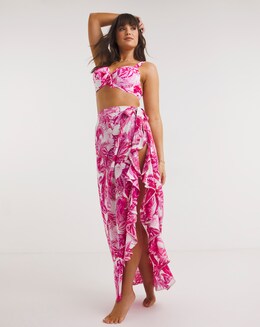 Figleaves Fiji Ruffle Maxi Beach Skirt