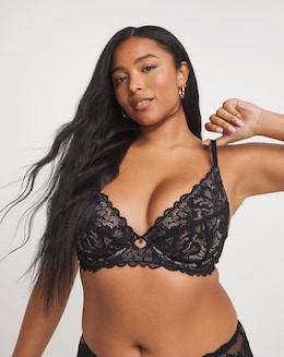 Figleaves Isla Lace Underwired Non-Pad Plunge Bra