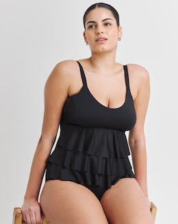 MAGISCULPT Illusion Ruffle Tummy Control Swimsuit