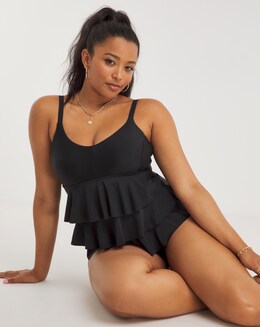 MAGISCULPT Illusion Ruffle Tummy Control Swimsuit