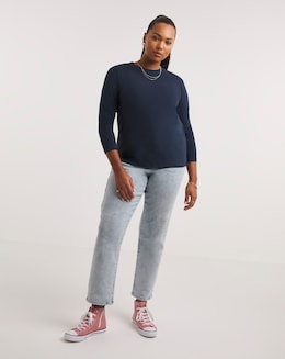 Basic Crew Neck Long Sleeve Regular Fit T-Shirt