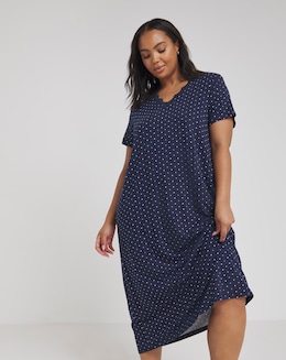 Pretty Secrets Cool Stretch Lace Midi Nightie