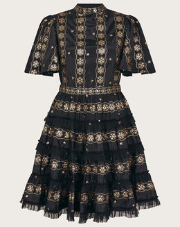 Monsoon Raelyn Embellished Ruffle Dress