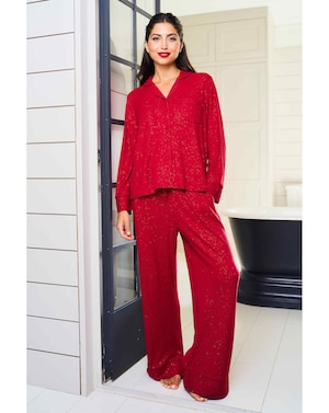 Ribbed Sparkle Pyjama Set - Image 2