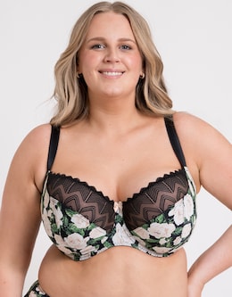 Curvy Kate Wild One Stretch Fit Balcony Wired Bra Floral Print