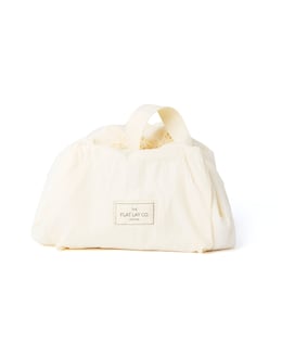 The Flat Lay Co.Marshmallow Drawstring Makeup Bag in Vanilla