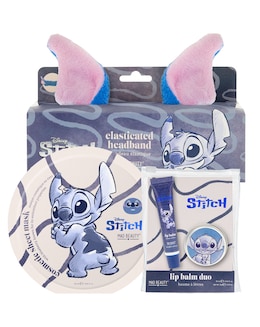 Disney Stitch Denim Sheet Mask, Lip Balm &amp; Headband Set