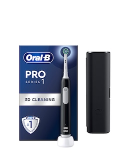 Oral-B Pro 1 Cross Action Black Electric Toothbrush with Travel Case