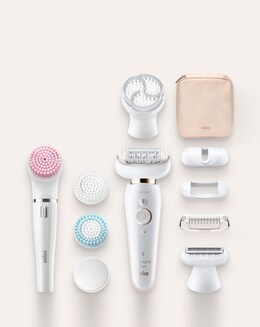 Braun Silk-epil 9 Flex 9-100 Epilator Beauty Set White/Gold