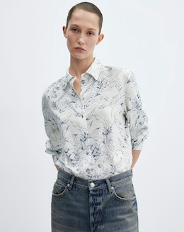 Mango Button Printed Shirt