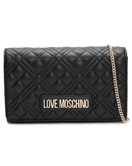 Love Moschino Diamond Quilt Flapover Cross-Body Bag