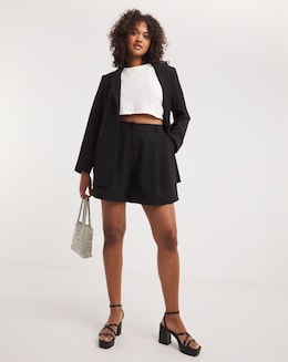 Black Edge to Edge Relaxed Blazer