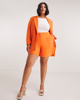 Orange Tailored City Shorts