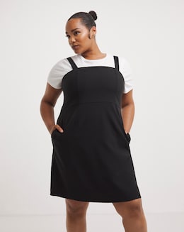 Square Neck Pinafore Dress