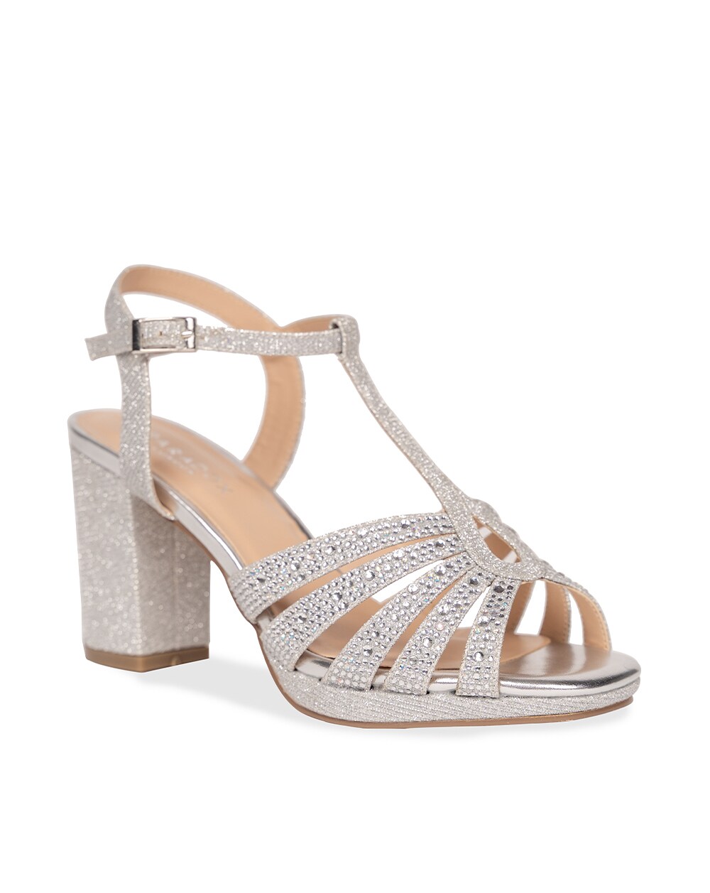 Silver dress discount sandals wide width