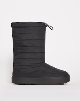 Medina Quilted Nylon Snow Boots Ex Wide Fit