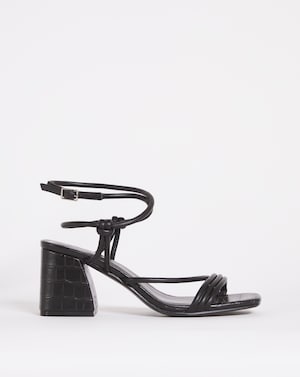 Ankle Strappy Block Heel Sandals Ex Wide - Image 1