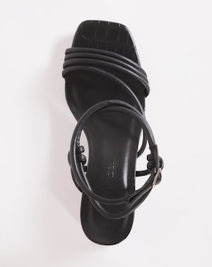 Ankle Strappy Block Heel Sandals Ex Wide - Image 3