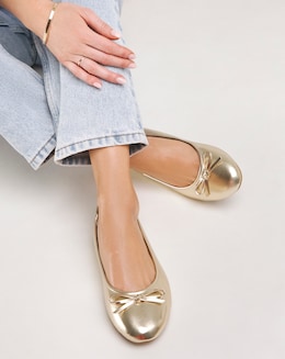 Selena Classic Flat Ballerina Shoes Extra Wide EEE Fit