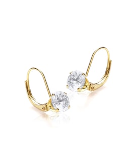9ct Gold Round Drop Earrings