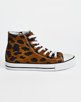Thorn Wide Fit Canvas Hi Top Trainer Wide Fit