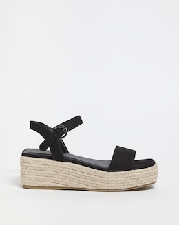 Daria Square toe Espadrille Flatform Sandals Ex Wide Fit