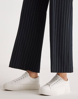 Sicilly Canvas Trainers Chunky Ribbed Sole Wide Fit