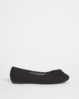 Parma Twist Knot Ballerina Shoes Ex Wide Fit