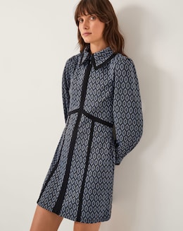 Monsoon Jen Jacquard Mini Shirt Dress