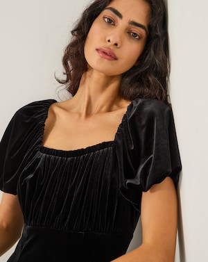 Monsoon Cynthia Velvet Midi Dress - Image 4