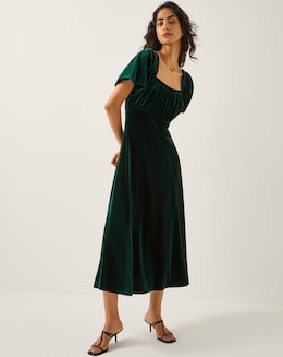 Monsoon Cynthia Velvet Midi Dress