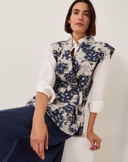 Monsoon Alison Floral Quilted Gilet