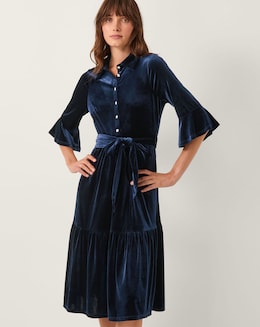 Monsoon Cynthia Velvet Midi Dress