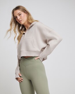 TALA 1/4 Zip Cropped Hoodie