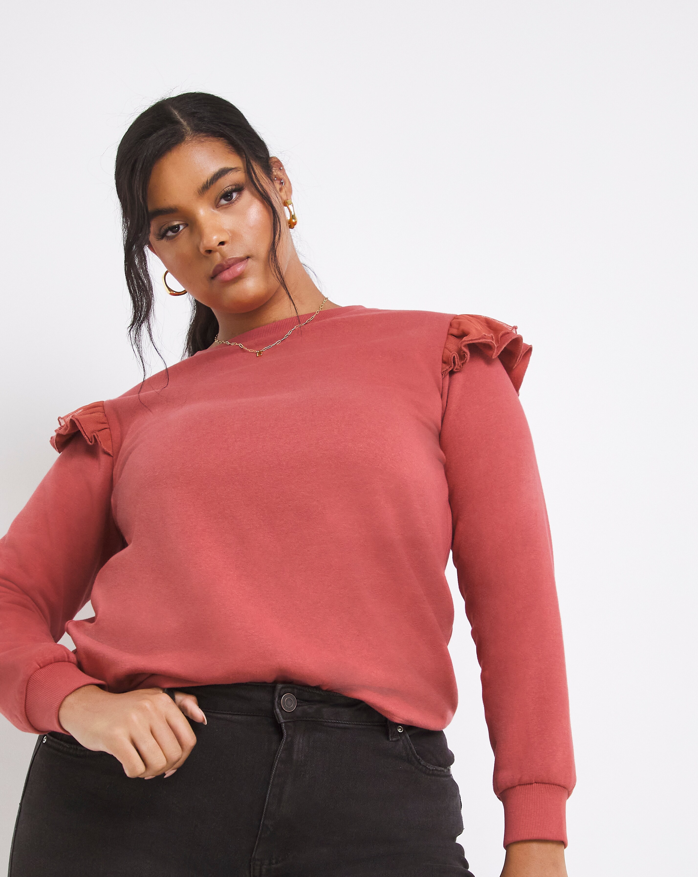 womens plus size red sweatshirt