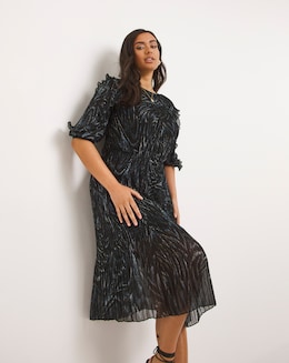 Joanna Hope Pleated Midi Dress