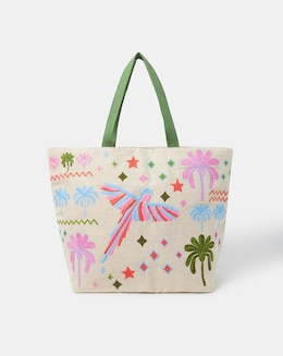 Accessorize Tropical Embroidered Tote Bag