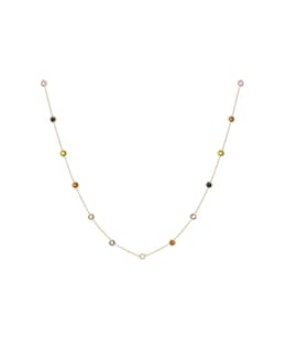 9ct Yellow Gold Multi Round CZ Necklace