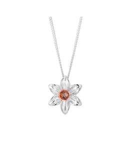 Nature's Wonder Sterling Silver Daffodil Pendant