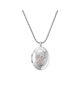 Nature's Wonder Sterling Silver Forget-Me-Not Locket