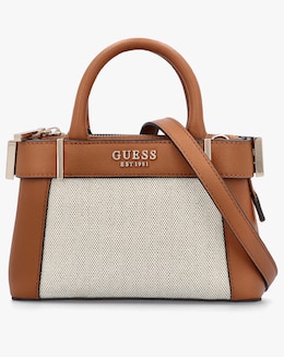 Guess Anadela Mini Natural Cognac Satchel Bag