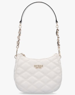 Guess Tamsin Quilted Off White Top Zip Shoulder Bag